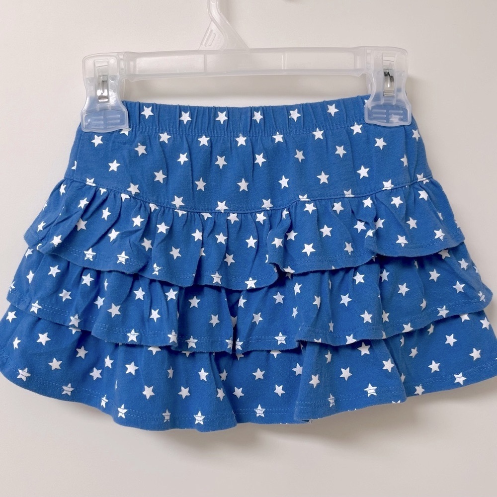 Epic Threads Girls Blue and White Ruffled Tiered Skirt - 5Y